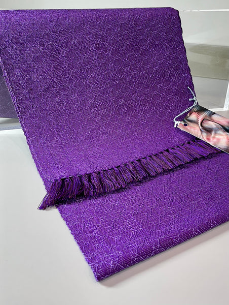 Bright purple scarf by Ann Brooks 