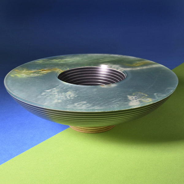 Actylic-topped-bowl-with-green print-by-Graham-Lester
