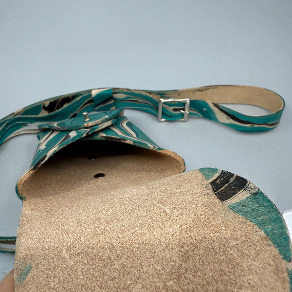 Looking down into the bag