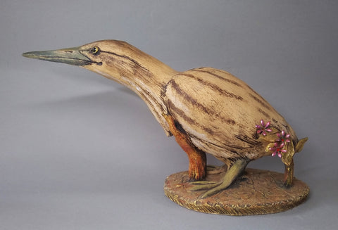 A Sculpture of a Bittern by Hilary Audus