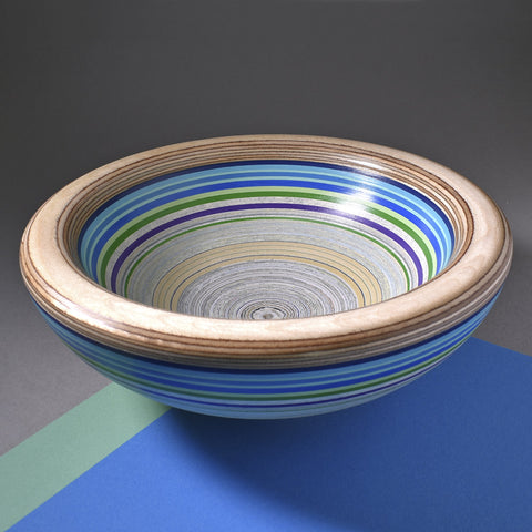 Bleu-green-paper-bowl by Graham Leste