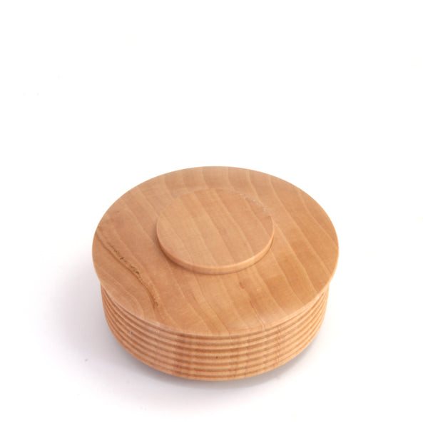 English Hawthorn Lidded Container with Beaded Sides