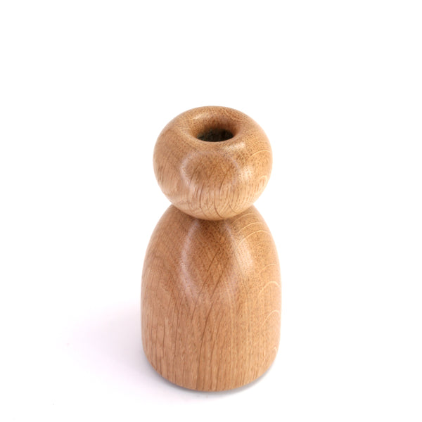 English Oak Wooden Vase (dry flowers only)