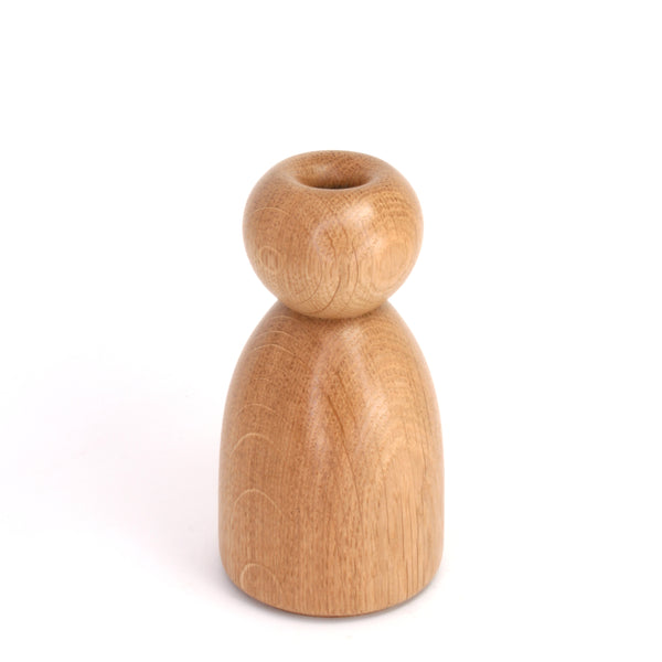 English Oak Wooden Vase (dry flowers only)
