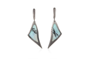 Enamelled 'sandeels' earrings