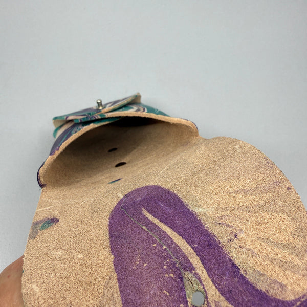 Flap open, looking down into the bag
