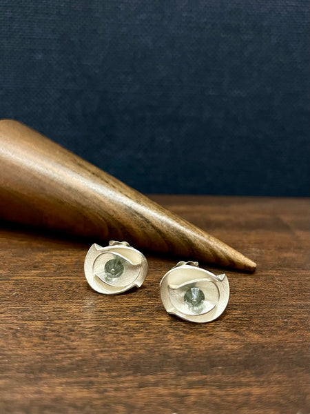 Layered crystal studs by Kate Wilkinson