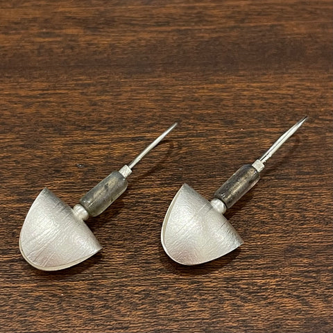 Moon pillow earrings by Kate Wilkinson