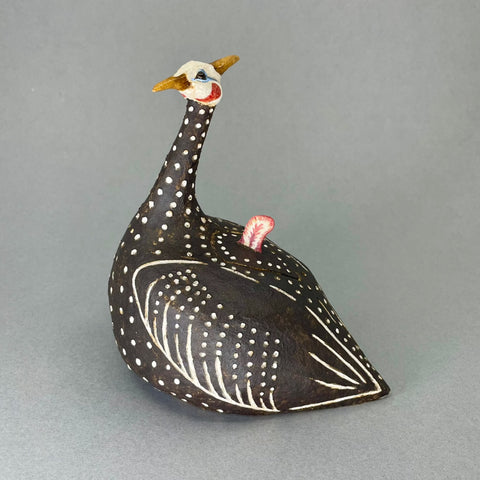 Guinea Fowl Container by Hilary Audus