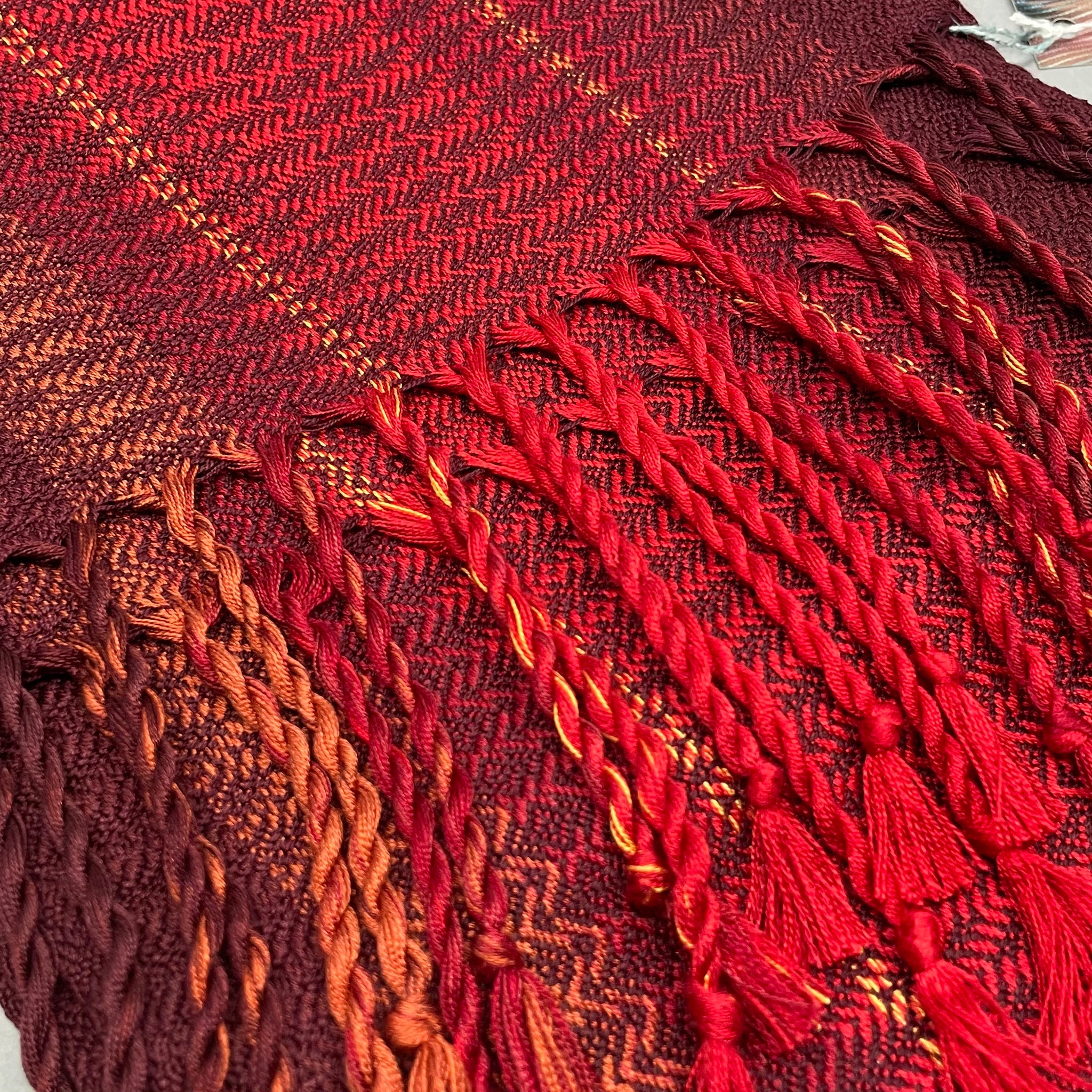 Warm Reds Scarf by Ann Brooks