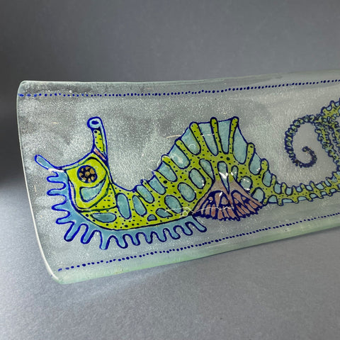 serving Platter with seahorses decoration