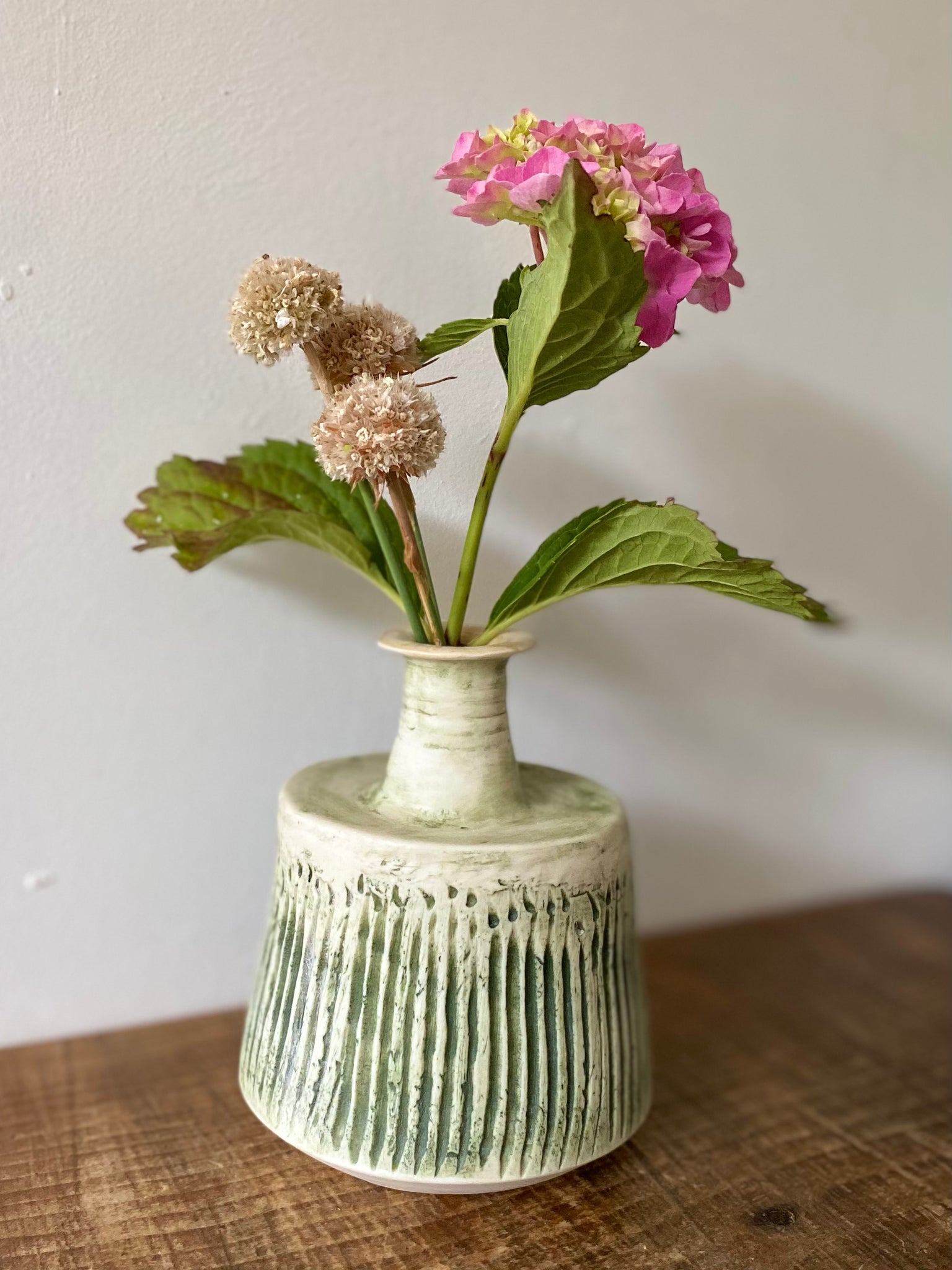 Porcelain vase. Textured. Chris Inder