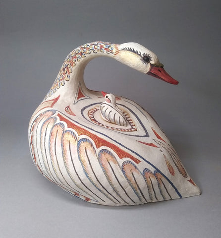 White Swan Vessel by Hilary Audus