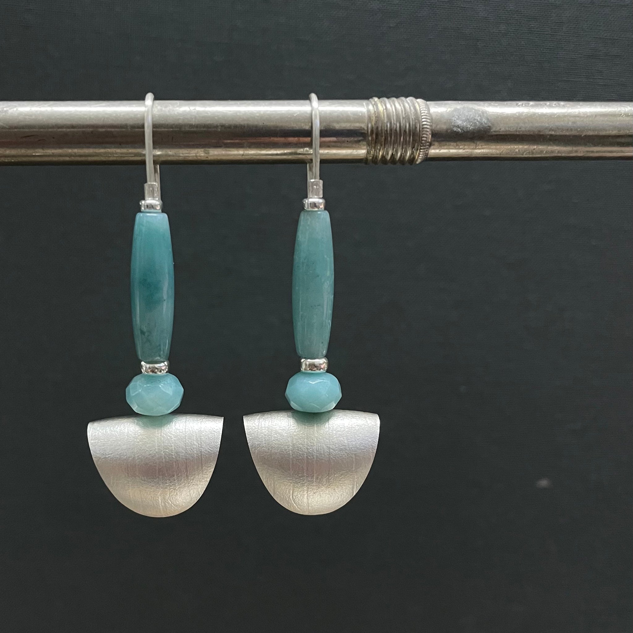 Moon pillow earrings by Kate Wilkinson