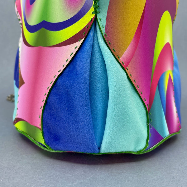 Detail of side insert on the medium Fiesta bag by Elizabeth Bond