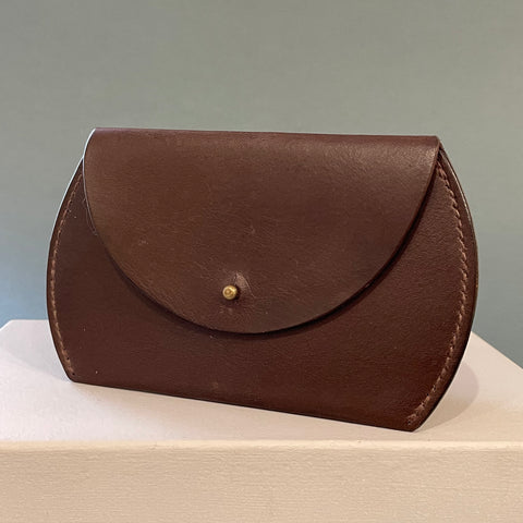 Dark Brown Curve Purse by Elizabeth Bond