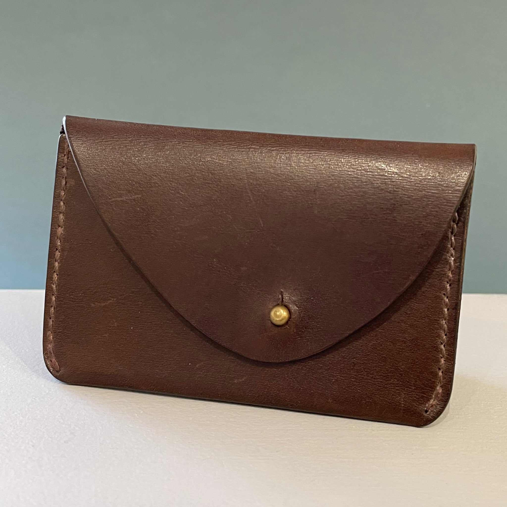 Brown Asymmetric Purse by Elizabeth Bond