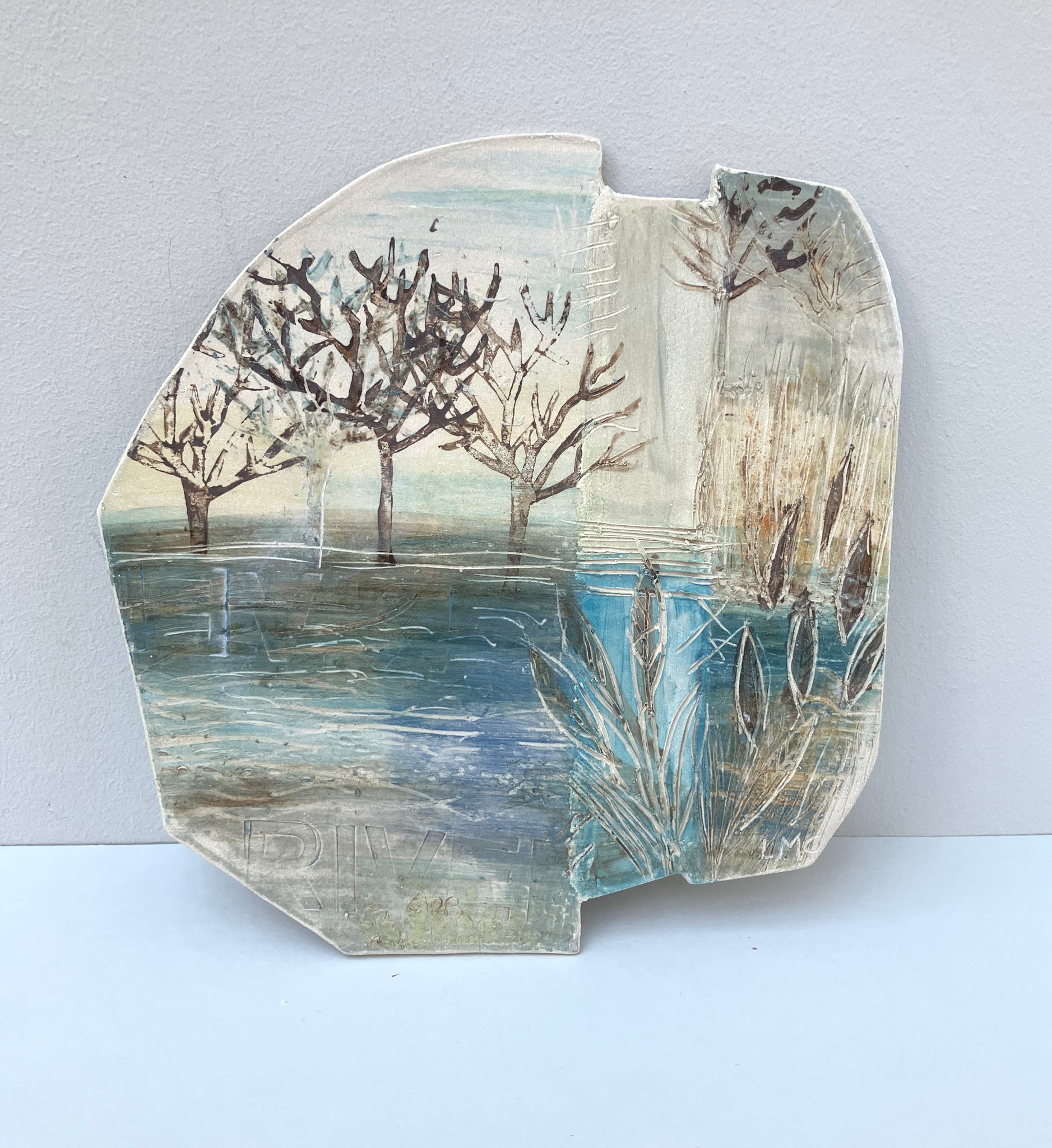 Waters Edge Wall Panel by Linda Cavill