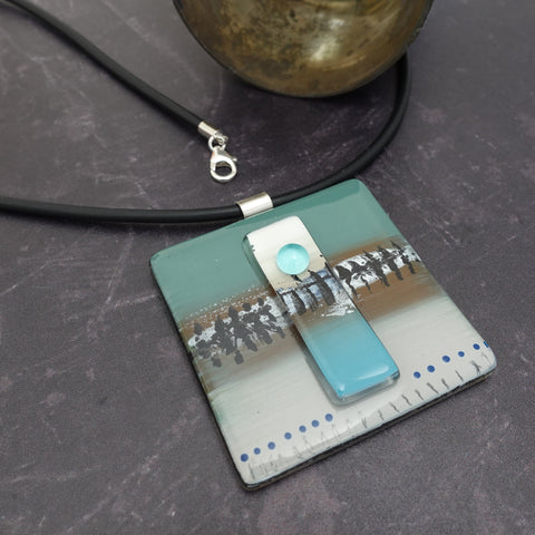 Sea fences pendant by Jenny Hoole 