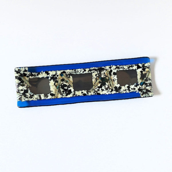 Blue Silver Pebbles Platter