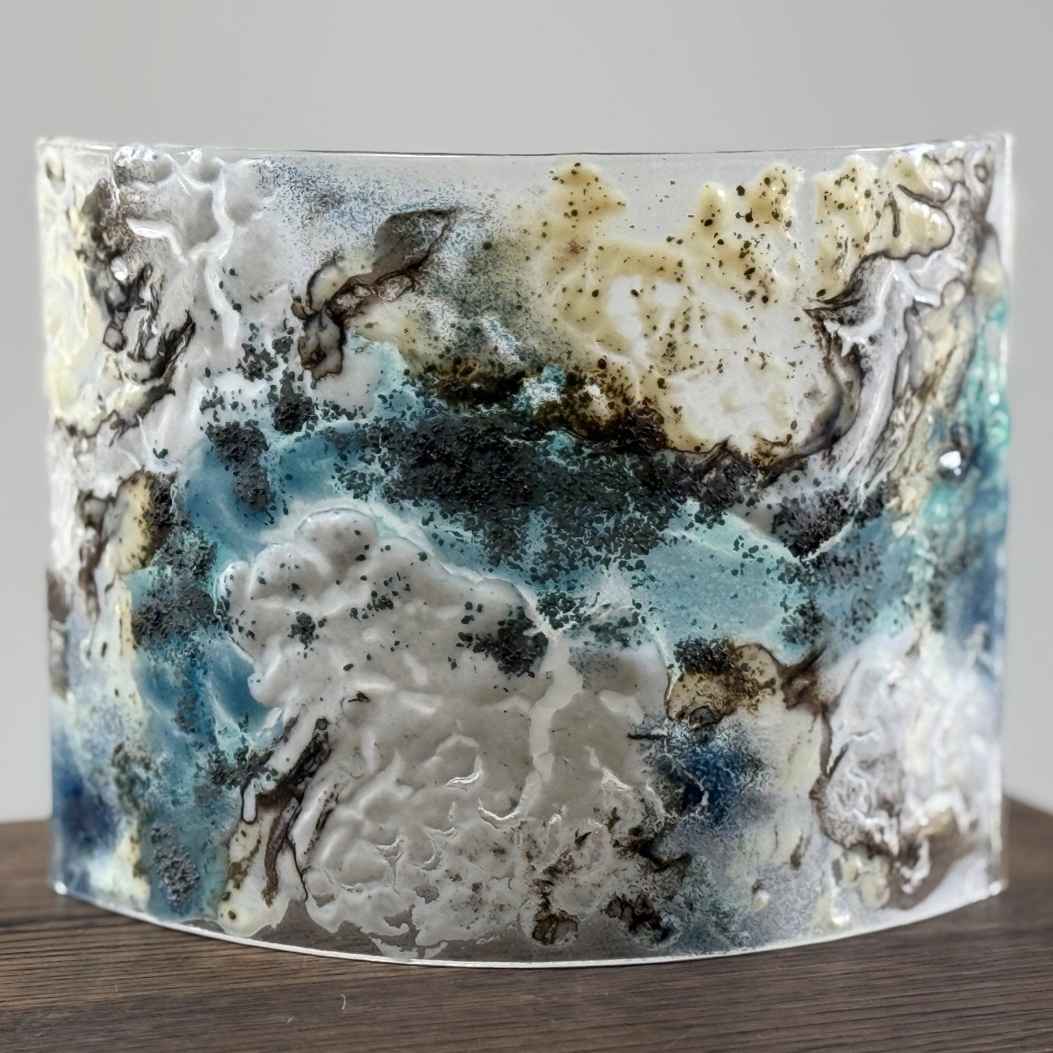 River Flowing (glass art sculpture)