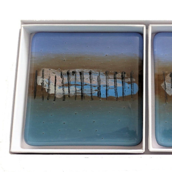 Sea wall Coaster Set by Jenny Hoole 