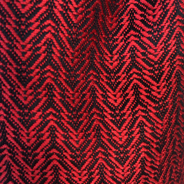 Back and Red silk scarf