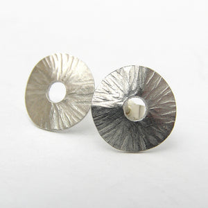 Radiant silver stud earrings