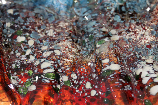 Late Summer Meadow - Large Glass Platter / Standing Curve