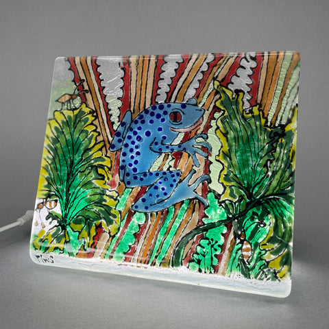 Tropical frog stand up panel by Tlws Johnson