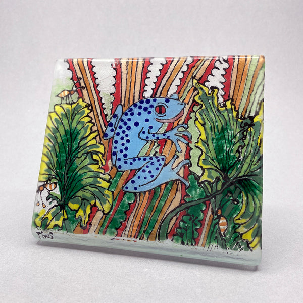 Tropical frog stand up panel by Tlws Johnson