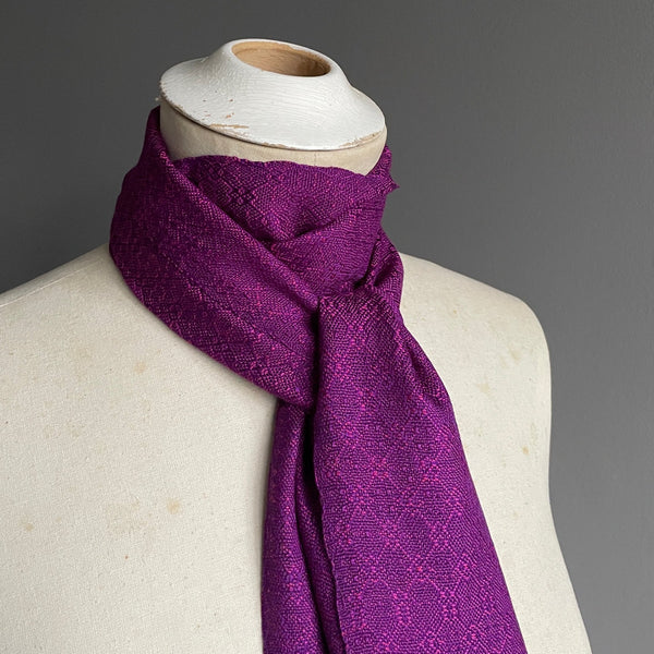 Fuchsia woven scarf by Ann Brooks