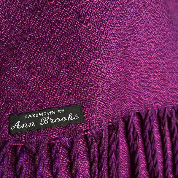 Fuchsia woven scarf by Ann Brooks