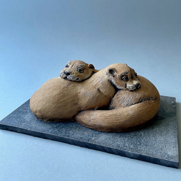 Hilary Audus Pair of Otters 