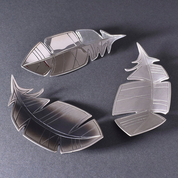 Silver Feather Dishes