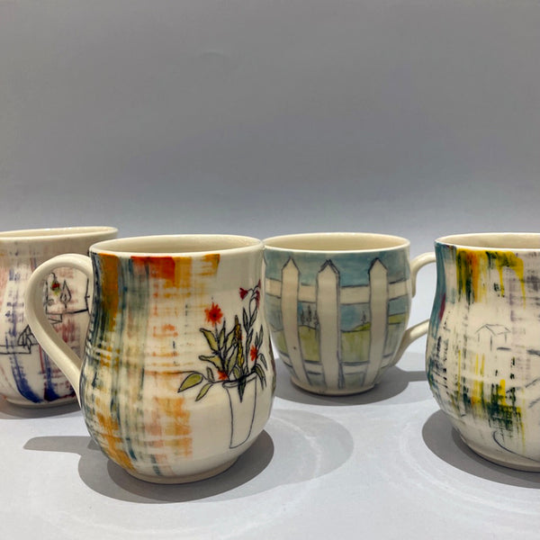 Boot and Flowers Porcelain Mug