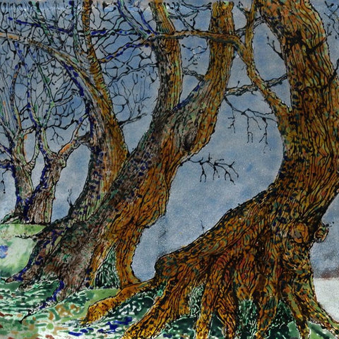 Detail ancient trees panel