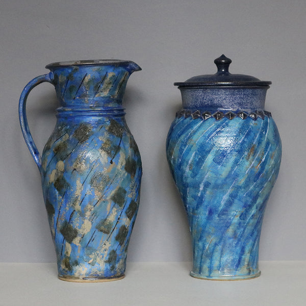 Tall Blue Jug